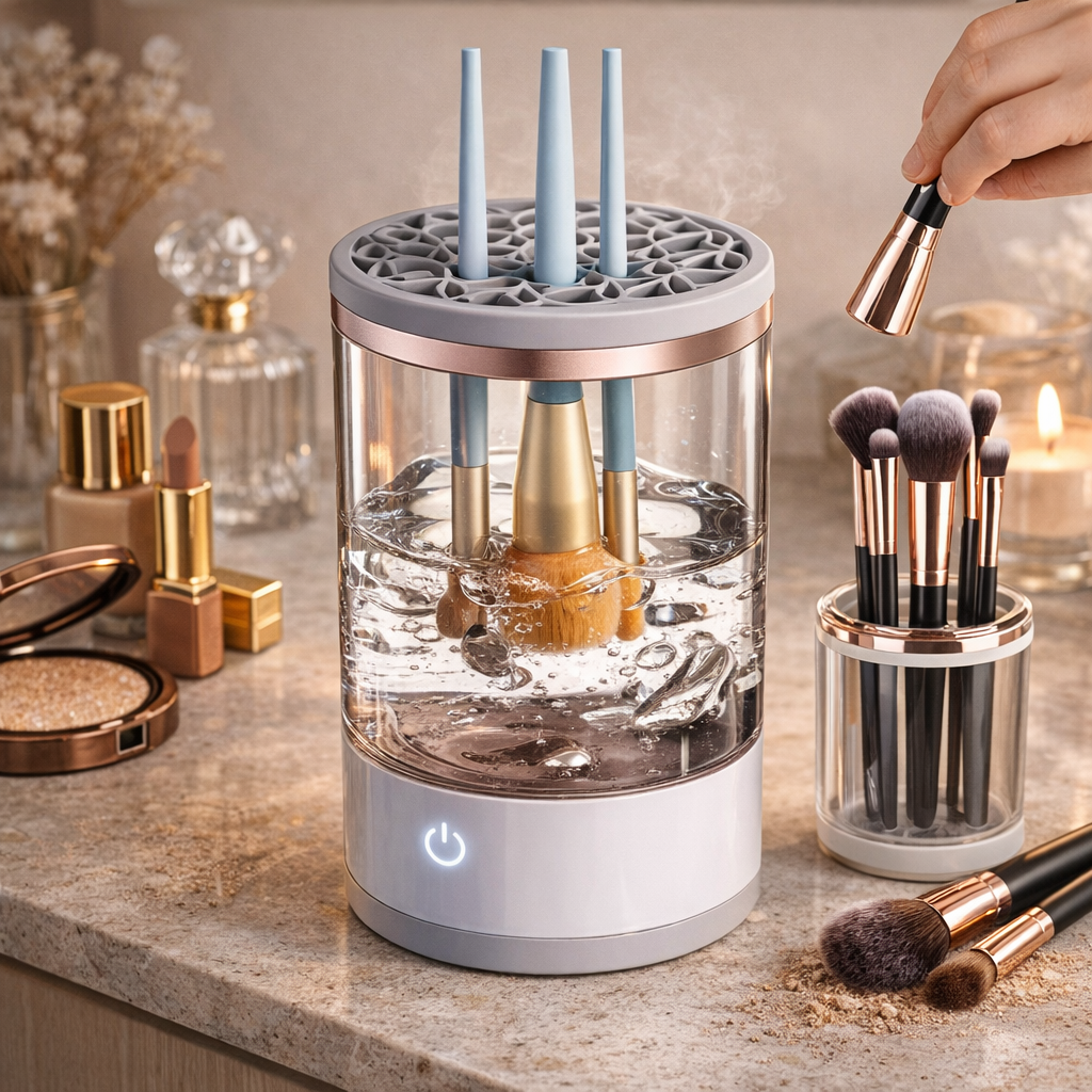 Sminkborstrengörare